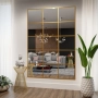 Lustro loft ze szprosami - 15 KWATER - kolor ramy do wyboru